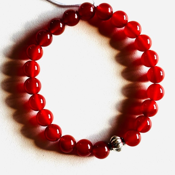 Carnelian elastic bracelet - Picture 2 of 2